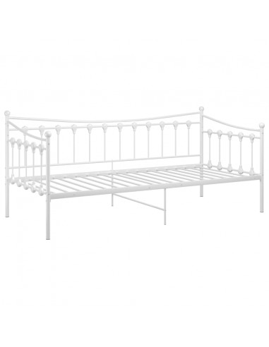 Telaio Divano Letto Bianco in Metallo 90x200 cm