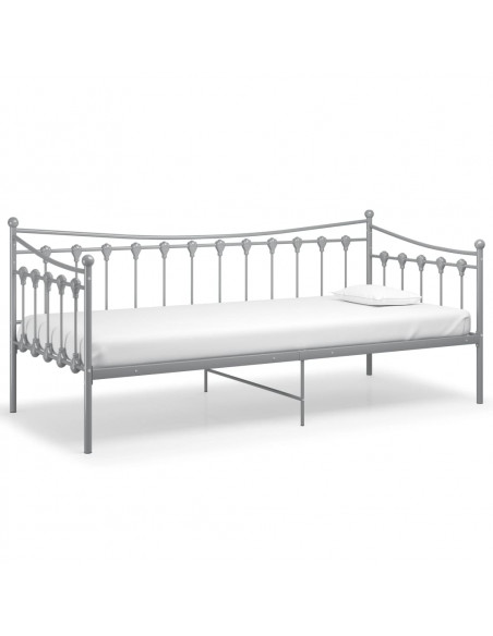 Telaio Divano Letto Grigio in Metallo 90x200 cm