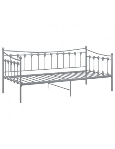 Telaio Divano Letto Grigio in Metallo 90x200 cm