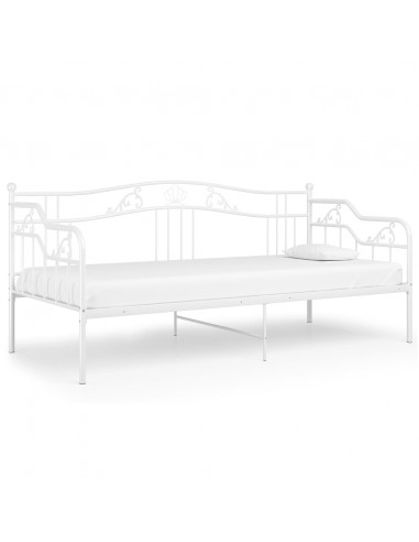 Telaio Divano Letto Bianco in Metallo 90x200 cm