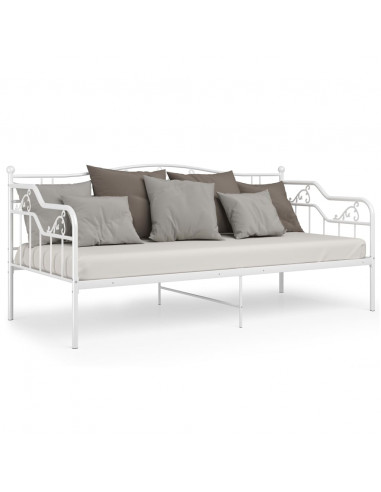 Telaio Divano Letto Bianco in Metallo 90x200 cm