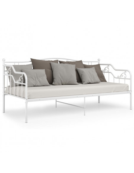 Telaio Divano Letto Bianco in Metallo 90x200 cm