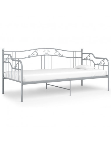 Telaio Divano Letto Grigio in Metallo 90x200 cm