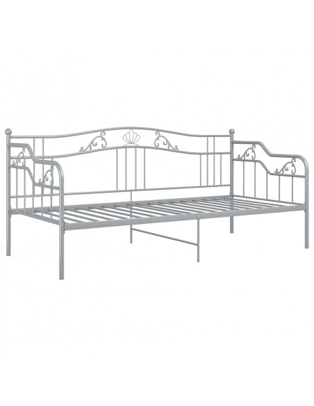 Telaio Divano Letto Grigio in Metallo 90x200 cm