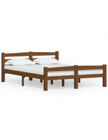 Giroletto Marrone Miele in Legno Massello di Pino 140x200 cm