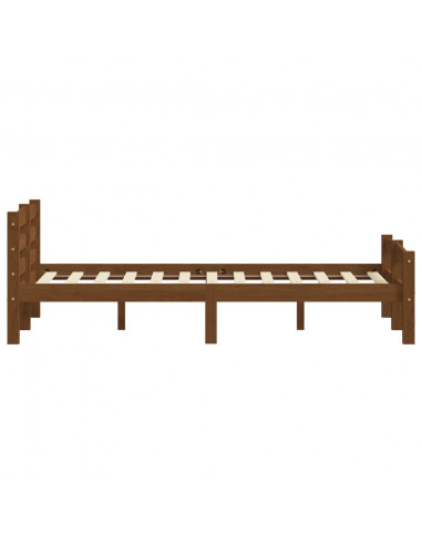 Giroletto Marrone Miele in Legno Massello di Pino 140x200 cm