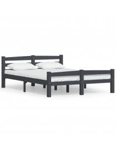 Giroletto Grigio Scuro in Legno Massello di Pino 140x200 cm 2