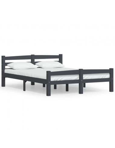 Giroletto Grigio Scuro in Legno Massello di Pino 140x200 cm