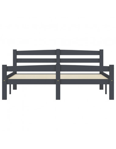 Giroletto Grigio Scuro in Legno Massello di Pino 140x200 cm