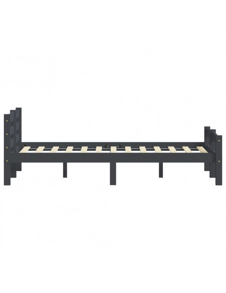 Giroletto Grigio Scuro in Legno Massello di Pino 140x200 cm