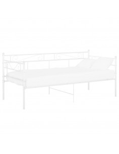 Telaio Divano Letto Bianco in Metallo 90x200 cm 2