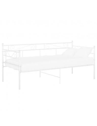 Telaio Divano Letto Bianco in Metallo 90x200 cm