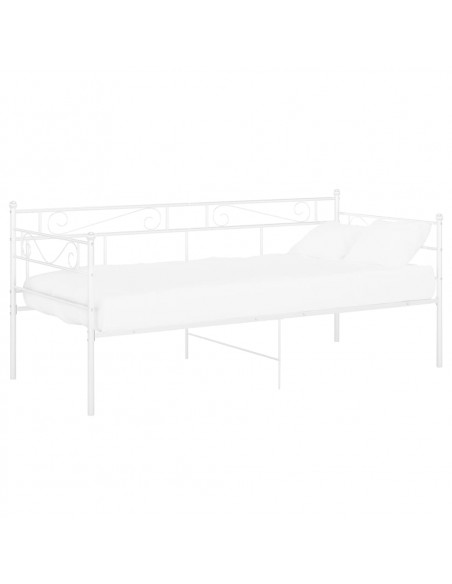 Telaio Divano Letto Bianco in Metallo 90x200 cm