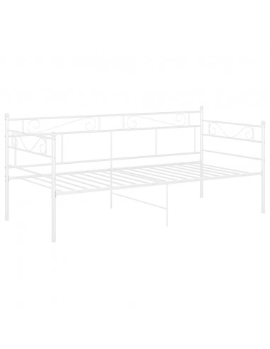 Telaio Divano Letto Bianco in Metallo 90x200 cm