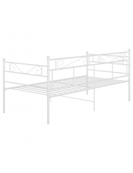 Telaio Divano Letto Bianco in Metallo 90x200 cm