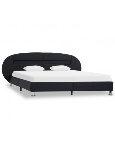 Giroletto con LED Nero in Similpelle 180x200 cm