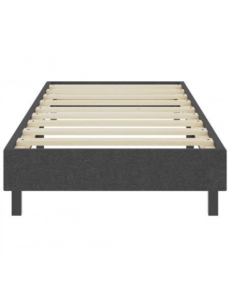 Letto a Molle Grigio in Tessuto 100x200 cm