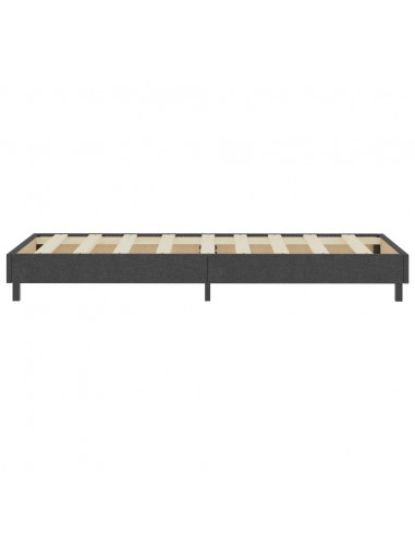 Letto a Molle Grigio in Tessuto 100x200 cm