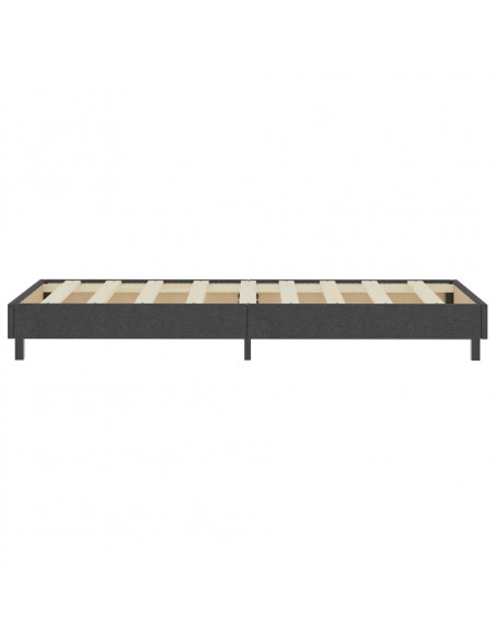 Letto a Molle Grigio in Tessuto 100x200 cm