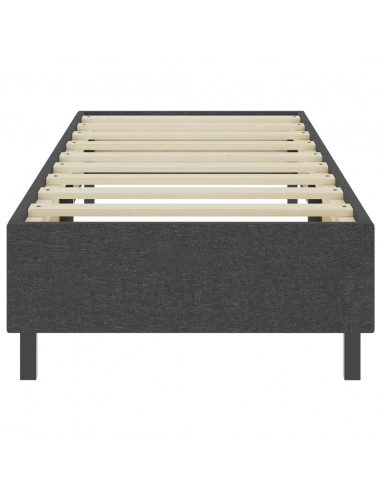 Letto a Molle Grigio in Tessuto 100x200 cm