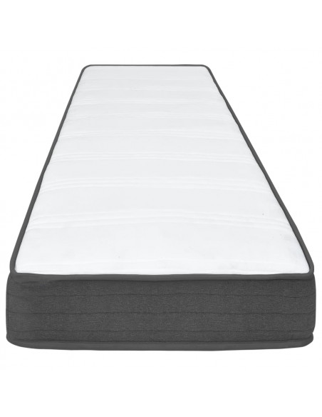 Letto a Molle Grigio Scuro in Tessuto 100x200 cm
