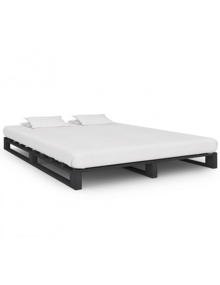 Giroletto in Pallet Grigio Legno Massello di Pino 140x200 cm