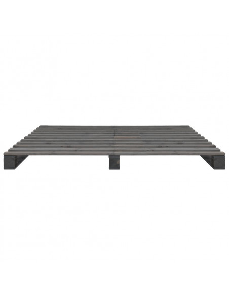 Giroletto in Pallet Grigio Legno Massello di Pino 140x200 cm