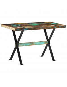 Tavolo da Pranzo 120x60x76 cm in Legno Massello di Recupero