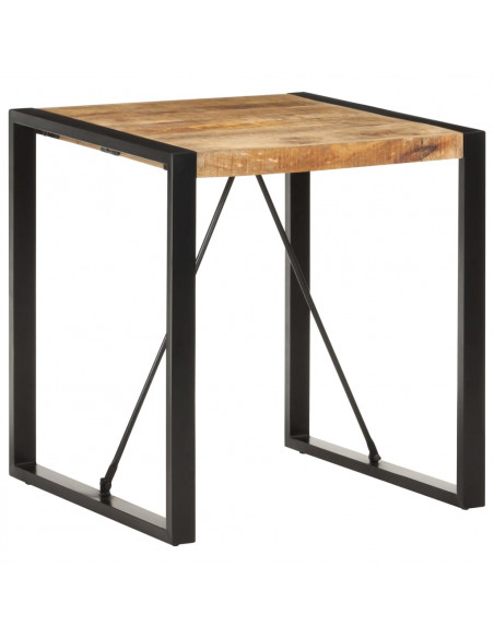 Tavolo da Pranzo 70x70x75 cm in Legno Massello di Mango Grezzo