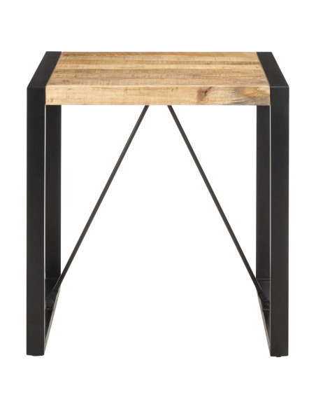 Tavolo da Pranzo 70x70x75 cm in Legno Massello di Mango Grezzo