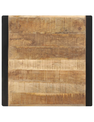Tavolo da Pranzo 70x70x75 cm in Legno Massello di Mango Grezzo