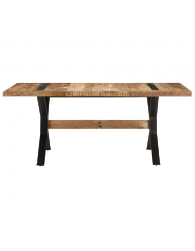 Tavolo da Pranzo 180x90x76 cm in Legno Massello di Mango Grezzo