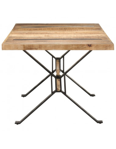Tavolo da Pranzo 180x90x76 cm in Legno Massello di Mango Grezzo