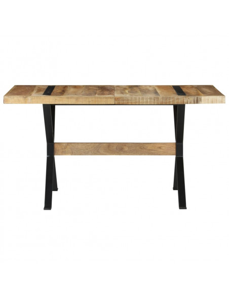 Tavolo da Pranzo 140x70x76 cm in Legno di Mango Grezzo