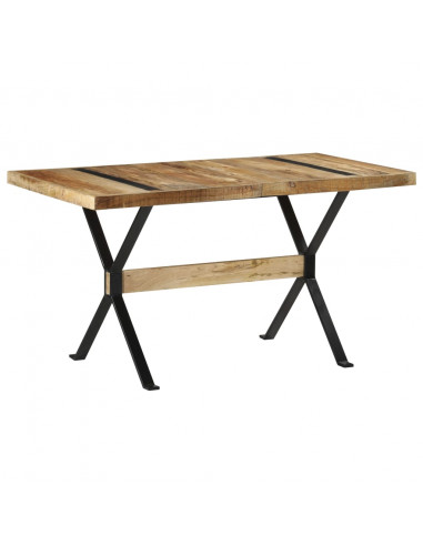 Tavolo da Pranzo 140x70x76 cm in Legno di Mango Grezzo