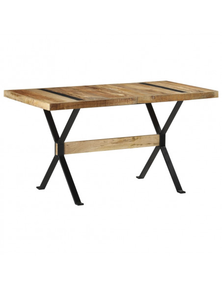 Tavolo da Pranzo 140x70x76 cm in Legno di Mango Grezzo