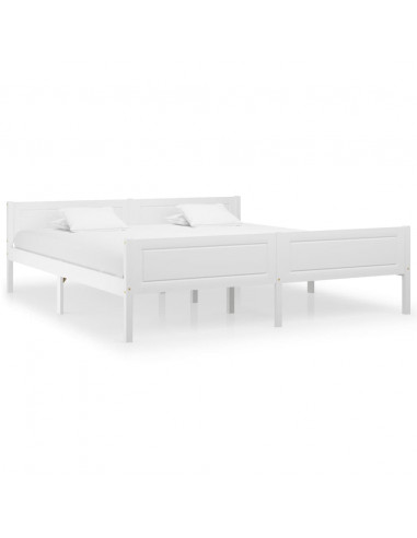 Giroletto Bianco in Legno Massello di Pino 180x200 cm