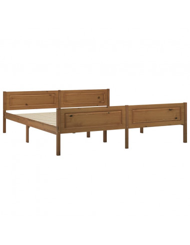 Giroletto Marrone Miele in Legno Massello di Pino 180x200 cm