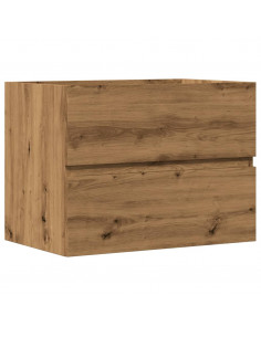 Mobiletto da Bagno Rovere Artigianale 60x38,5x45 cm Truciolato 2