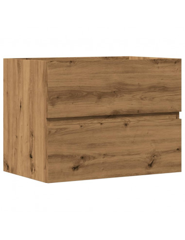 Mobiletto da Bagno Rovere Artigianale 60x38,5x45 cm Truciolato