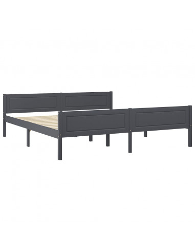 Giroletto Grigio in Legno Massello di Pino 180x200 cm