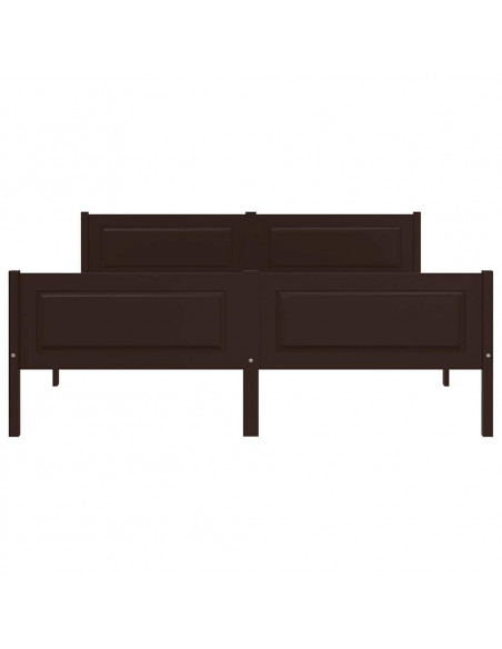 Giroletto Marrone Scuro in Legno Massello di Pino 160x200 cm