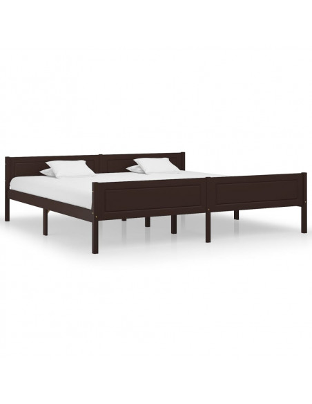 Giroletto Marrone Scuro in Legno Massello di Pino 200x200 cm
