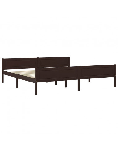 Giroletto Marrone Scuro in Legno Massello di Pino 200x200 cm