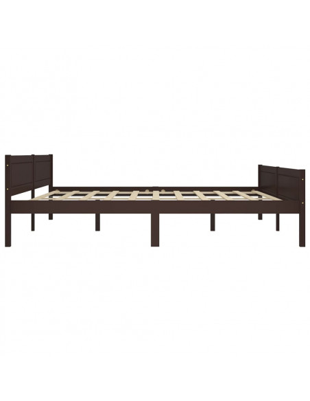 Giroletto Marrone Scuro in Legno Massello di Pino 200x200 cm