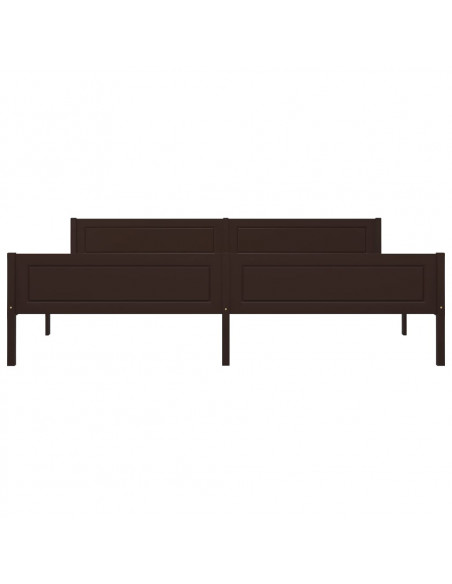 Giroletto Marrone Scuro in Legno Massello di Pino 200x200 cm