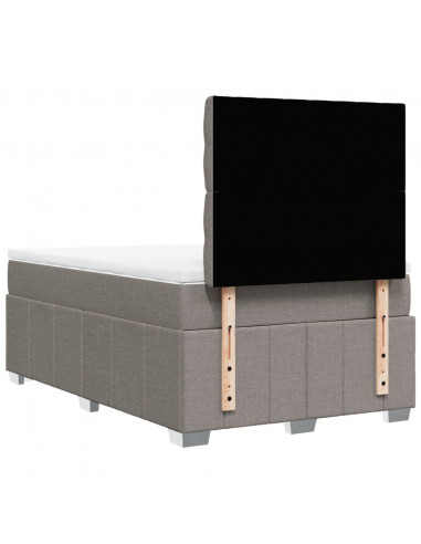 Giroletto a Molle con Materasso Tortora 120x190 cm in Tessuto