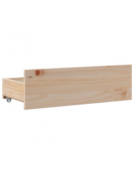 Giroletto senza Materasso con Cassetti 200x200 cm Massello Pino