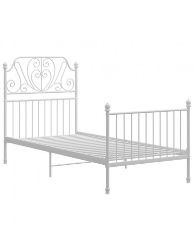 Giroletto Bianco in Metallo 90x200 cm