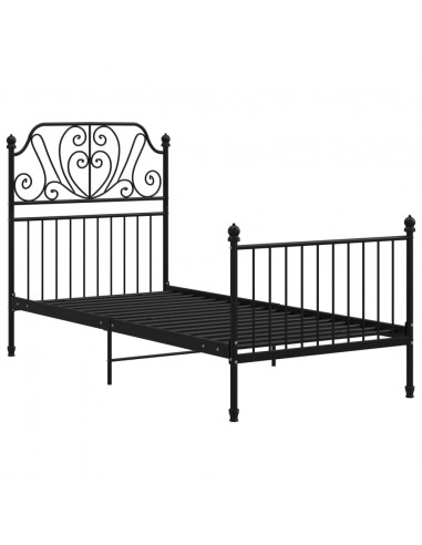 Giroletto Nero in Metallo 90x200 cm